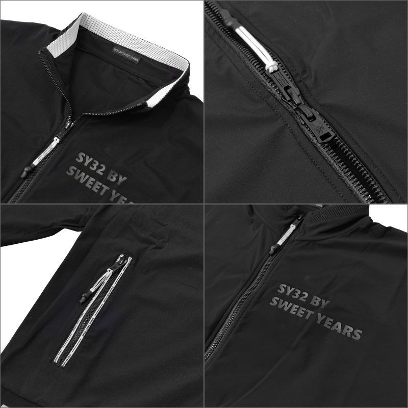 【新品・未使用】SY-32ゴルフ フルジップジャケット メンズ ブラック 定価26,400円・新品・未使用】SY-32ゴルフ フルジップ ジャケット 黒