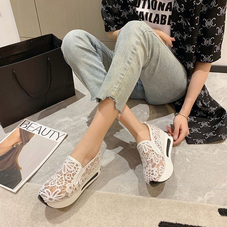 ローファー スリッポン プラットフォーム インヒール 5cm レディース レザー 歩きやすい 柔らかい ぺたんこ 運動靴 軽量 通気 滑り止め モカシン ローファー スリッポン プラットフォーム インヒール 5cm レディース