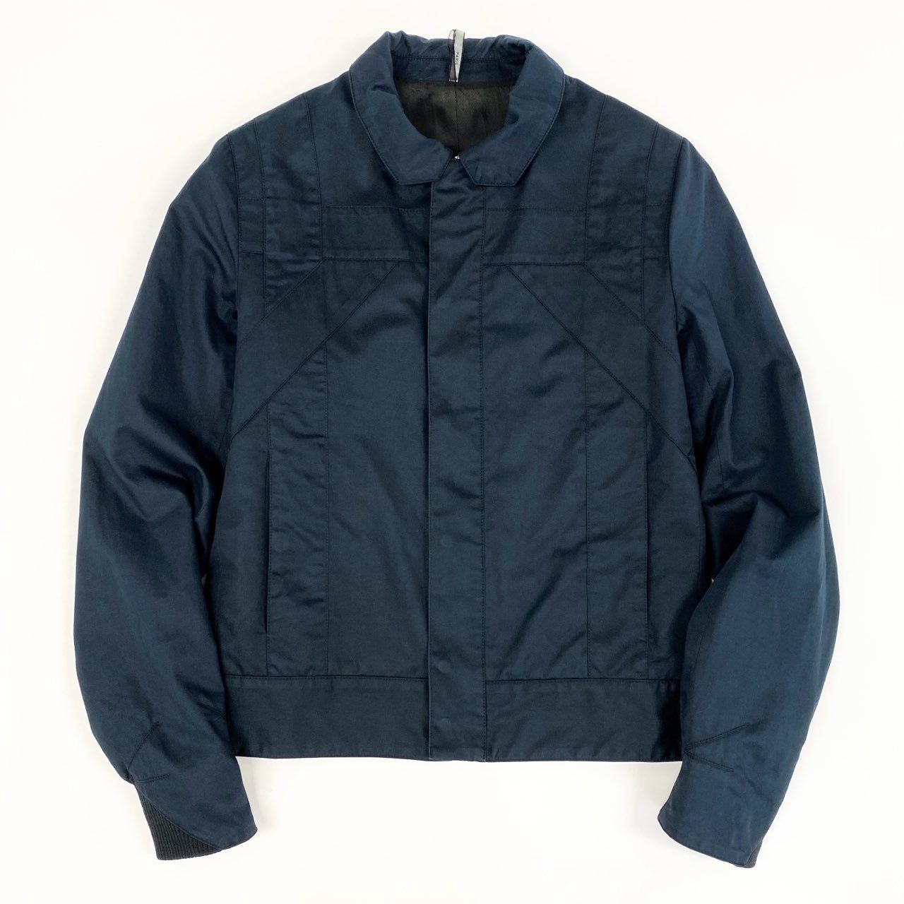 25f14 DIOR HOMME ディオールオム 08SS クリス期 ジップアップブルゾン ジャケット イタリア製 8E3141560657 44 ネイビー コットン