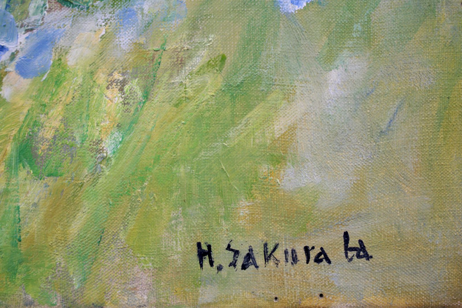 桜庭彦治『杏咲く丘』油彩画【真作保証】 絵画 - メルカリ