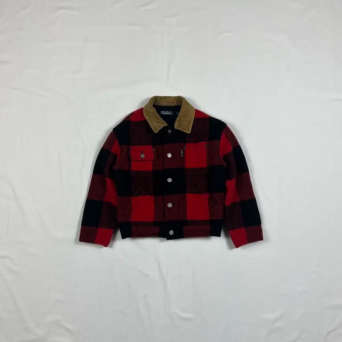  90s POLO RALPH LAUREN(ポロラルフローレン) キッズ プレイド ウール ジャケット その他