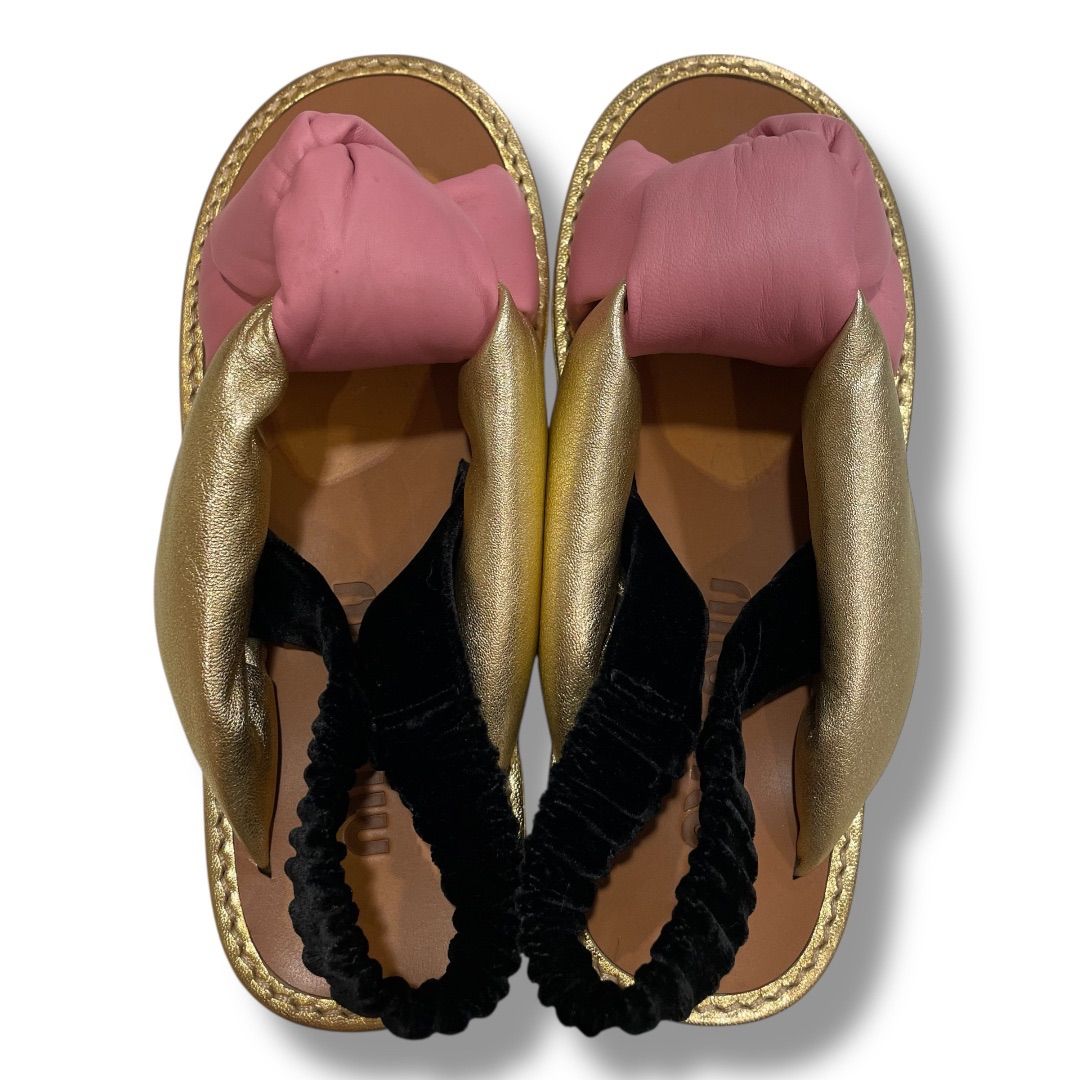 【MiuMiu】ノット サンダル miumiu ミュウミュウ Knotted Sandals ノットサンダル 結び目