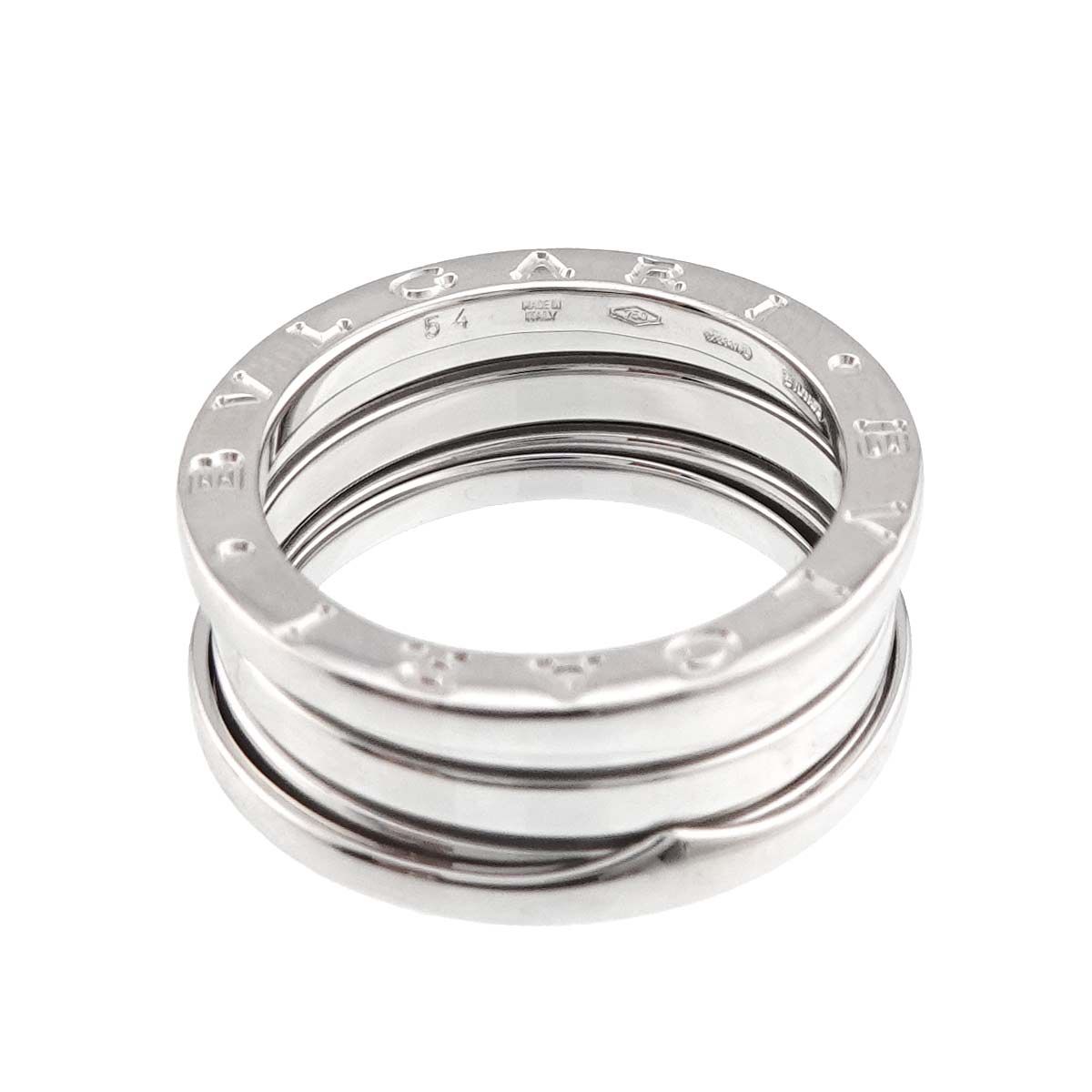 ブルガリ BVLGARI ビーゼロワン 3バンド #54 リング K18 WG