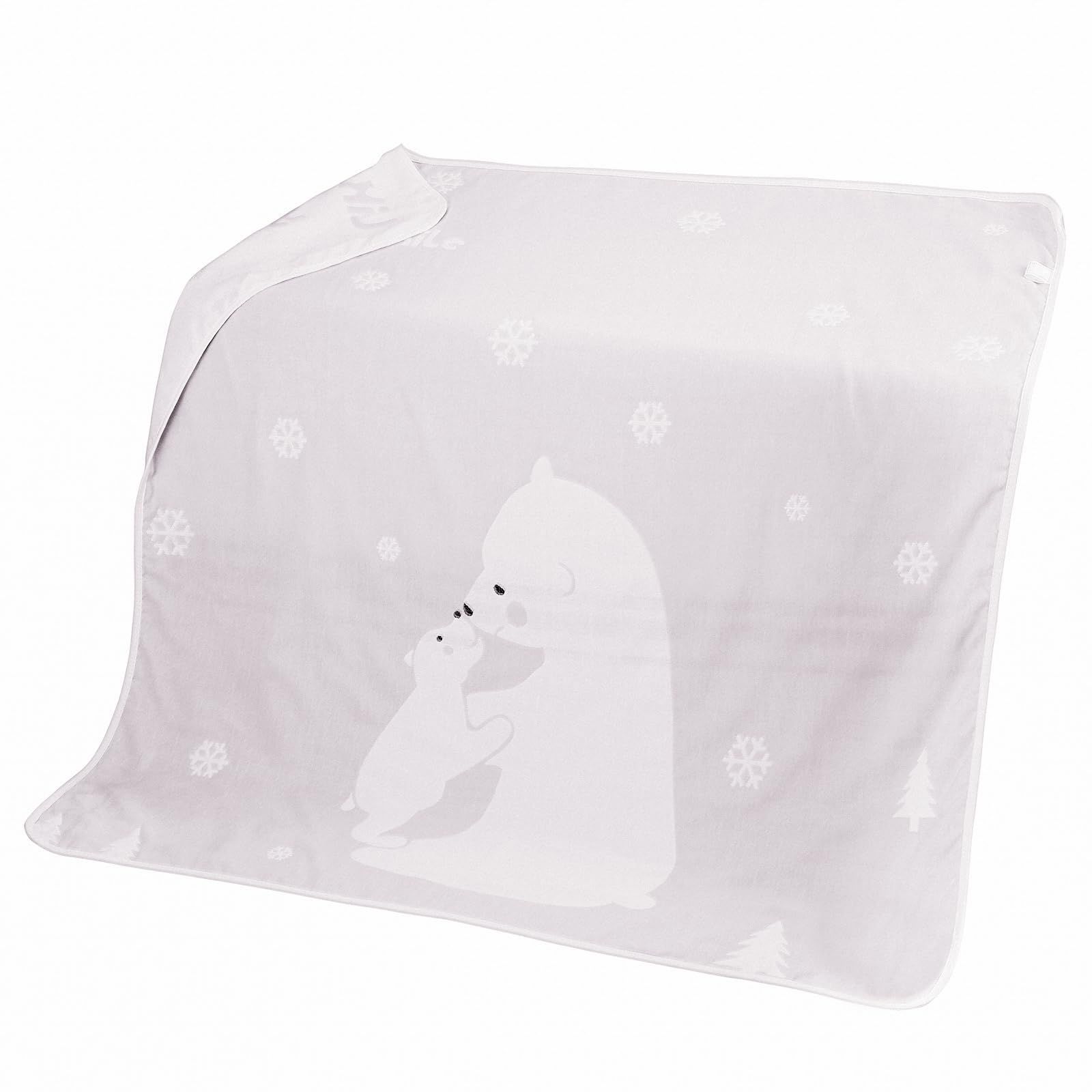 【数量限定】[MOMSMENU] 6重 ガーゼケット ベビー 保育園の入園準備に お昼寝 赤ちゃんタオルケット コットン100% 柔らかで可愛らしい 110x110cm クマ