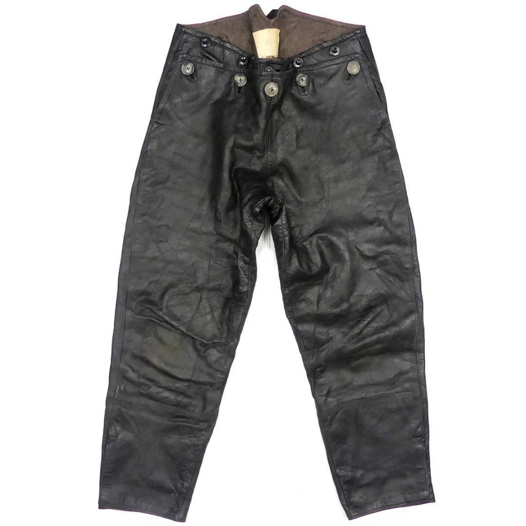ユーロヴィンテージ レザーパンツ 08SIRCUS | SYNTHETIC LEATHER BONDING BELTED PANTS / BLACK