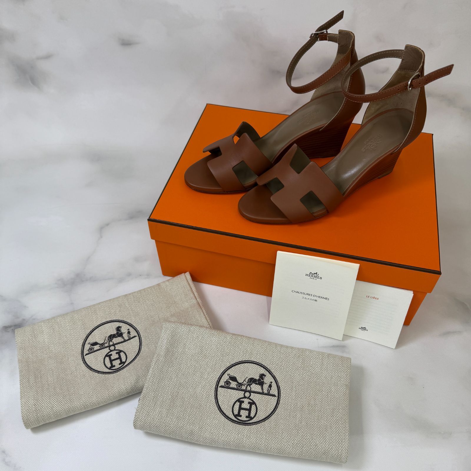 鑑定済み 】エルメス 《 レジェンド 》 37 ( 24cm程度 ) ゴールド