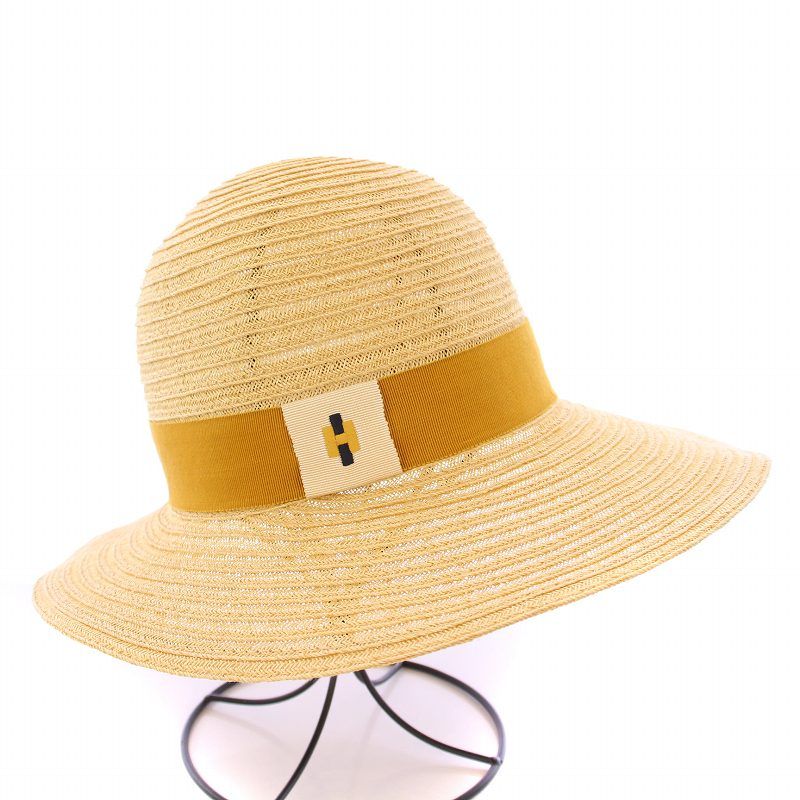 HERMES エルメス ストローハット ベージュ 57cm 4103524N0105 ベージュ系 HERMES(エルメス) ストローハット(メンズ) - 海外