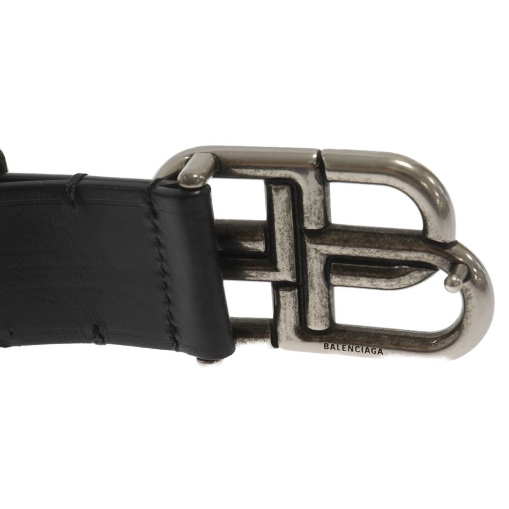 BALENCIAGA (バレンシアガ) BB LABEL レザーベルト BB ロゴ ベルト