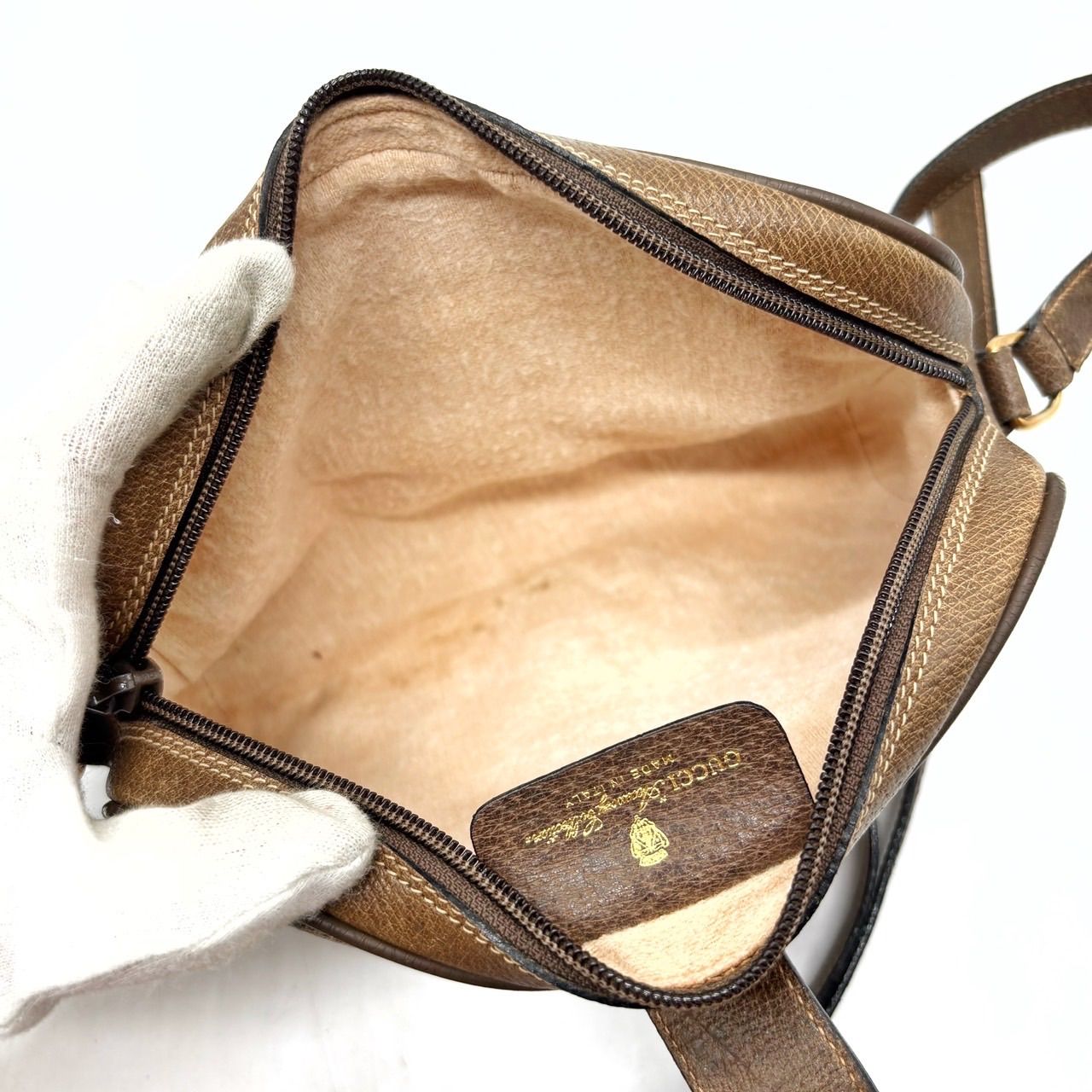 【美品】グッチ GG柄 ボディバッグ ショルダーバッグ ブラウン グッチ GUCCI ショルダーバッグ ボディバッグ ベージュ メンズ