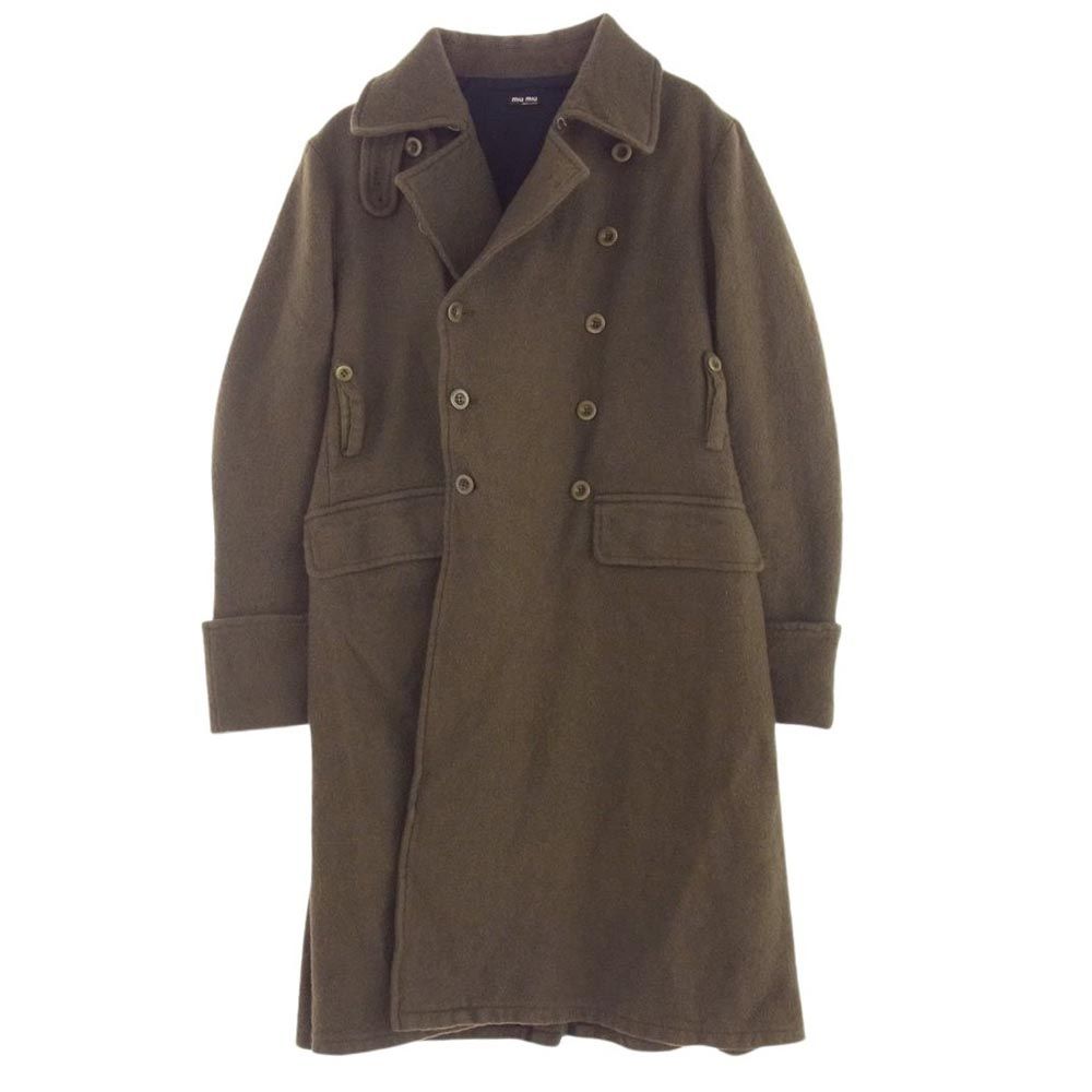 り*！様 2019AW MIUMIU モッズ　コート　ミリタリー　36 ミュウミ MIUMIU カーキコート