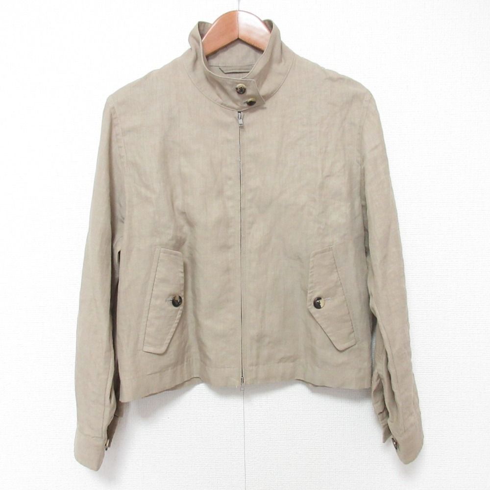 22SS MARGARET HOWELL マーガレットハウエル DENSE LINEN POPLIN ジャケット サイズ1 ベージュ レディース 古着