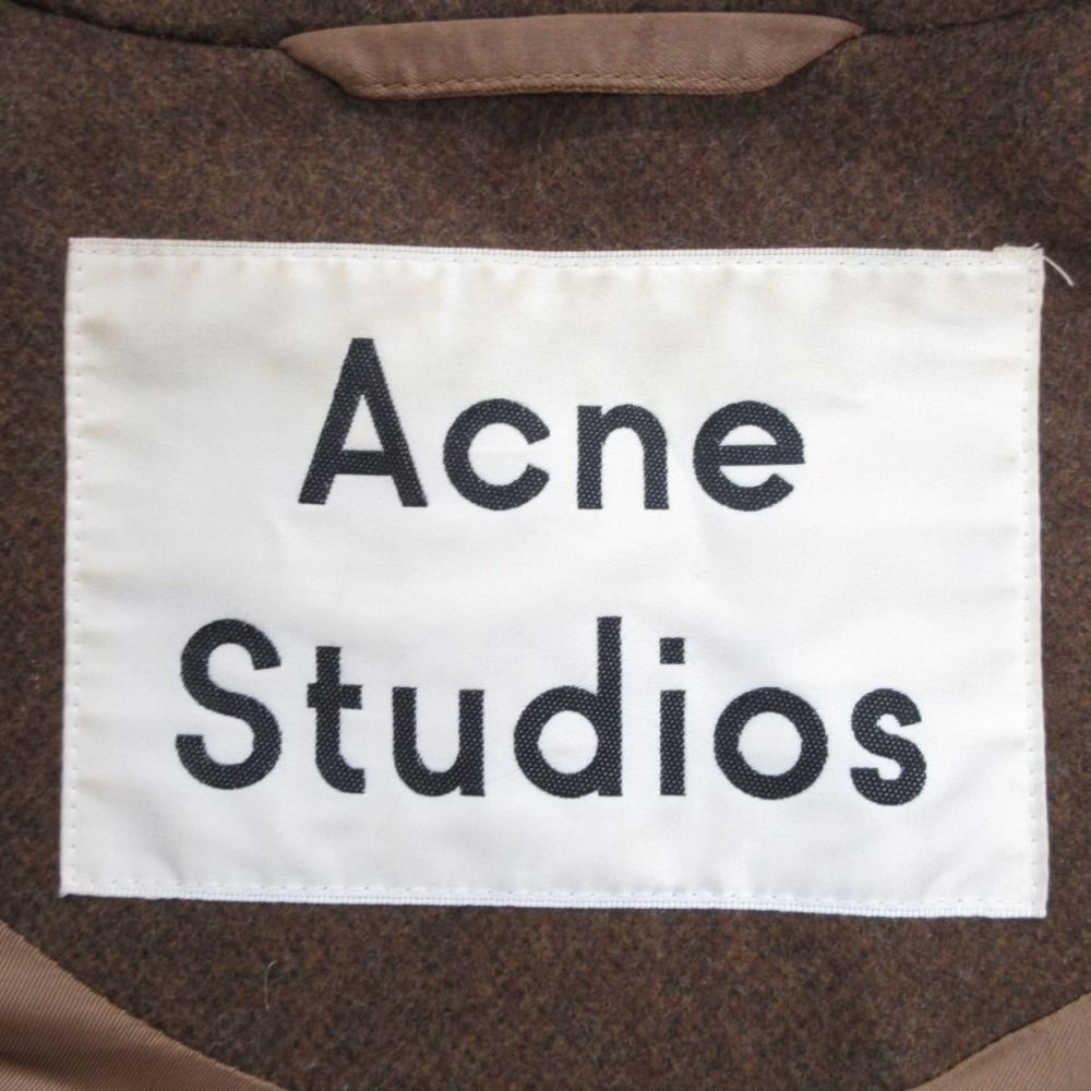 美品 Acne Studios アクネストゥディオズ チェック柄 ウールメルトン  