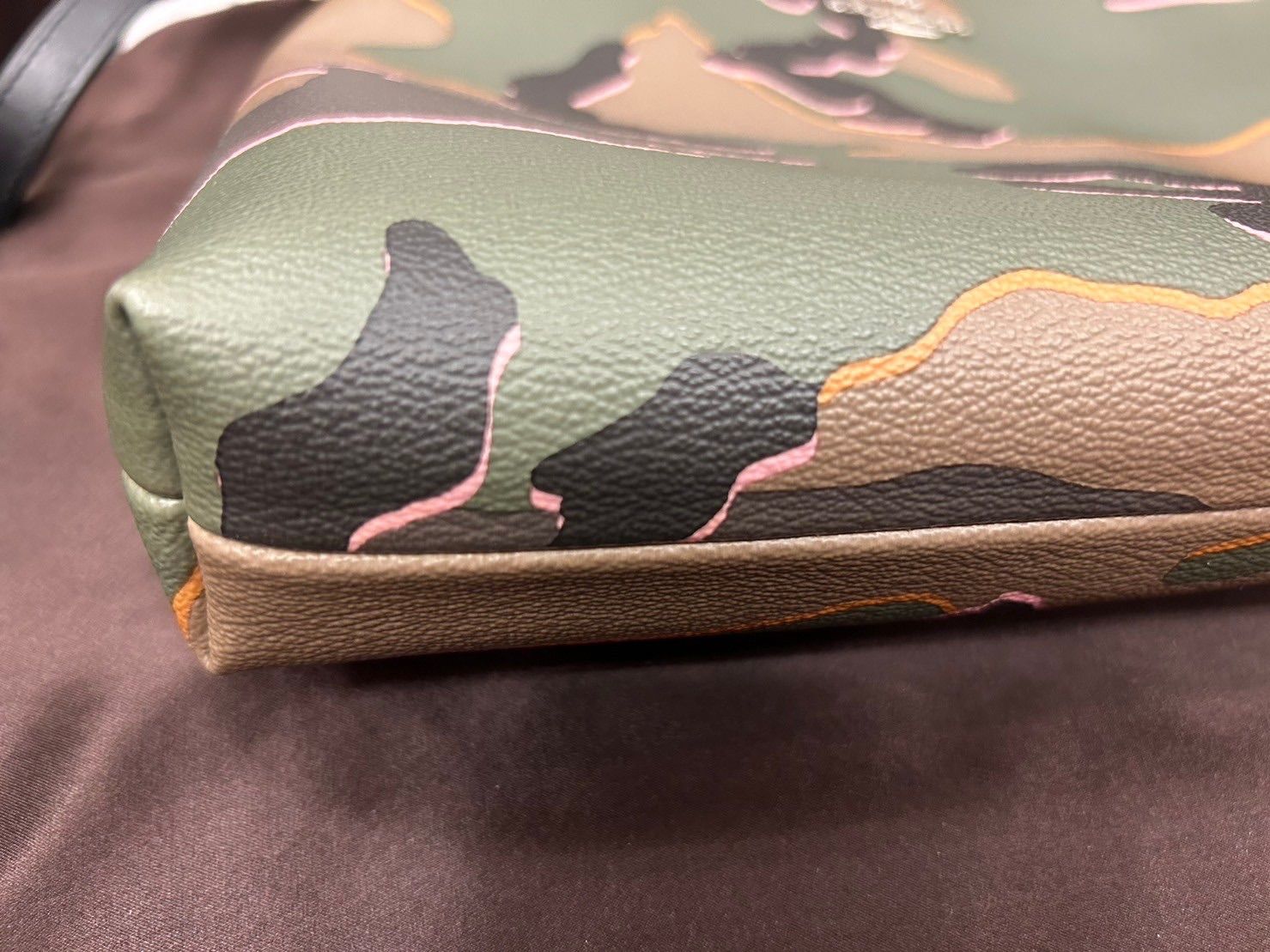COACH コーチ ショルダーバッグ F35440 グリーン/ブラック PVC/レザー 