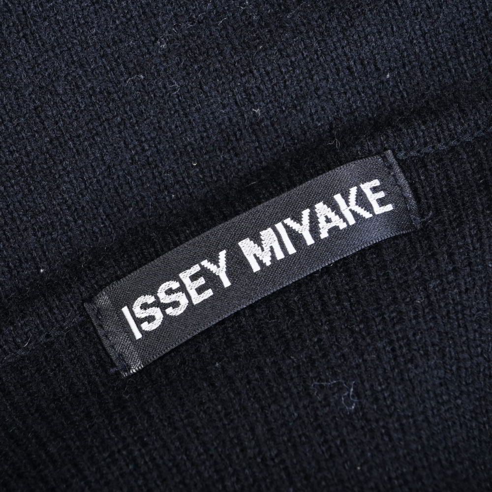 ISSEY MIYAKE モヘア混 ウール ニットジャケット 4 ダークグレー