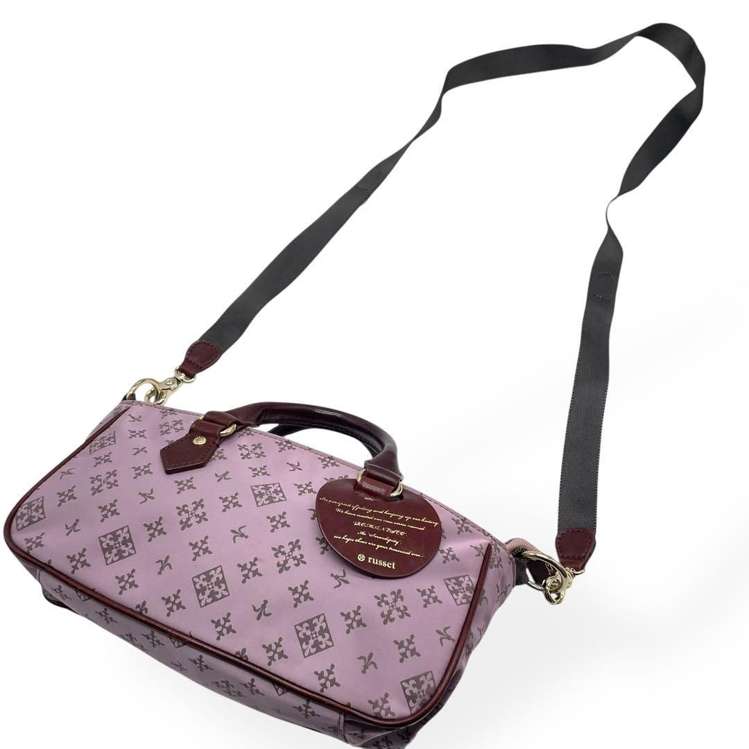 【極美品】 ラシットrusset 2WAY ショルダーバッグ カラーハンドル 極美品 russet ラシット 2way ミニショルダーバッグ