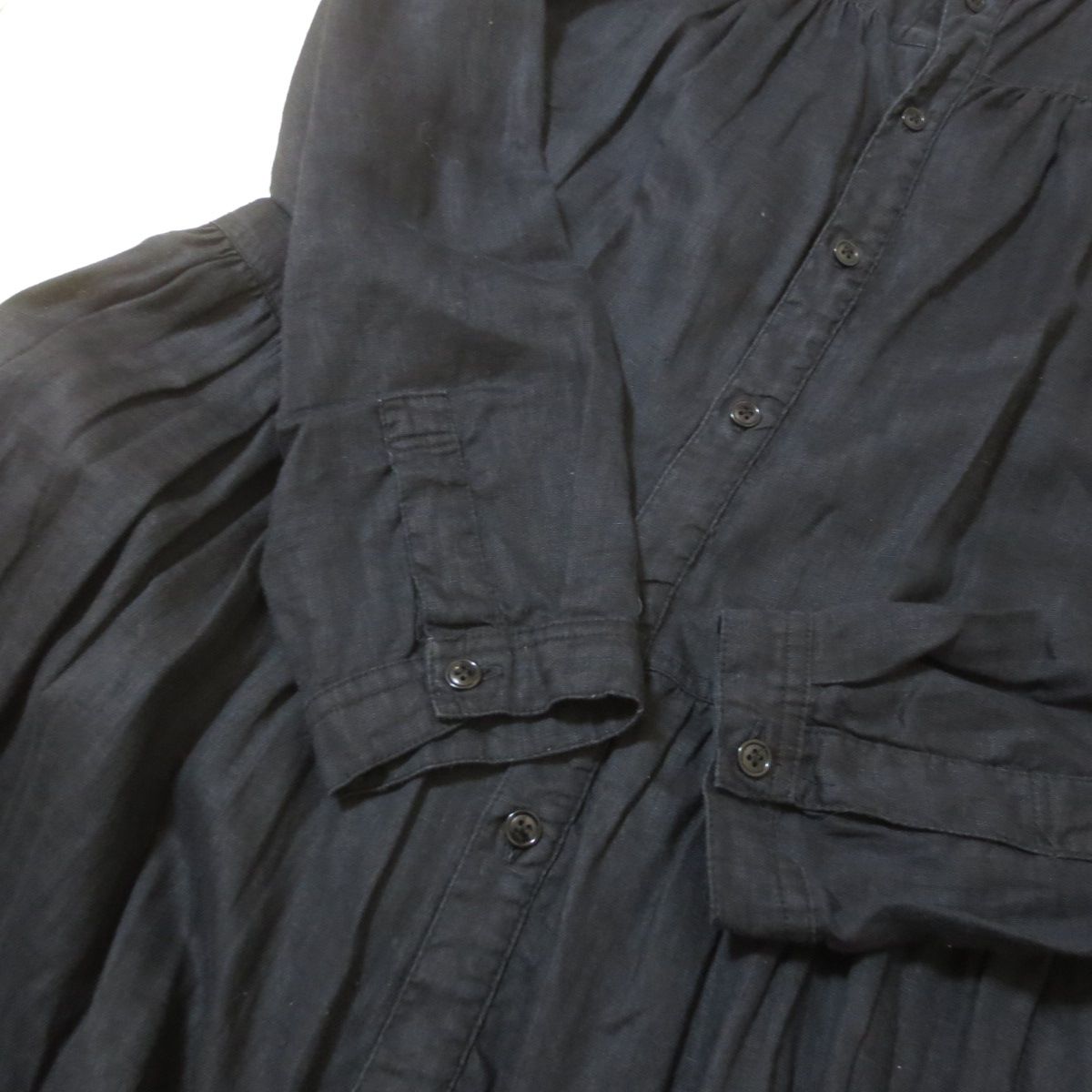 M032 bisque by nest Robe ネストローブ ブラック リネン M032 bisque by nest Robe ネストローブ ブラック リネン