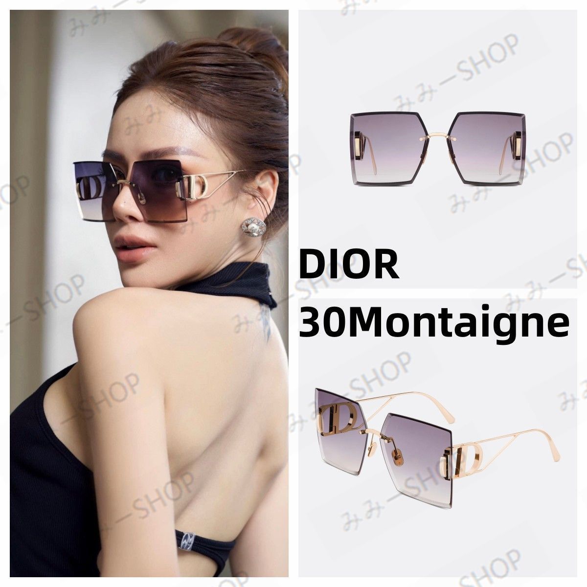 CHRISTIAN DIOR クリスチャンディオールディオール 30Montaigne サングラス スクエア