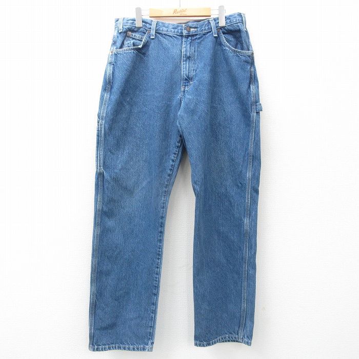 W36|古着 ディッキーズ Dickies ペインター パンツ メンズ コットン 紺 ネイビー デニム 25may15 ボトムス ロング
