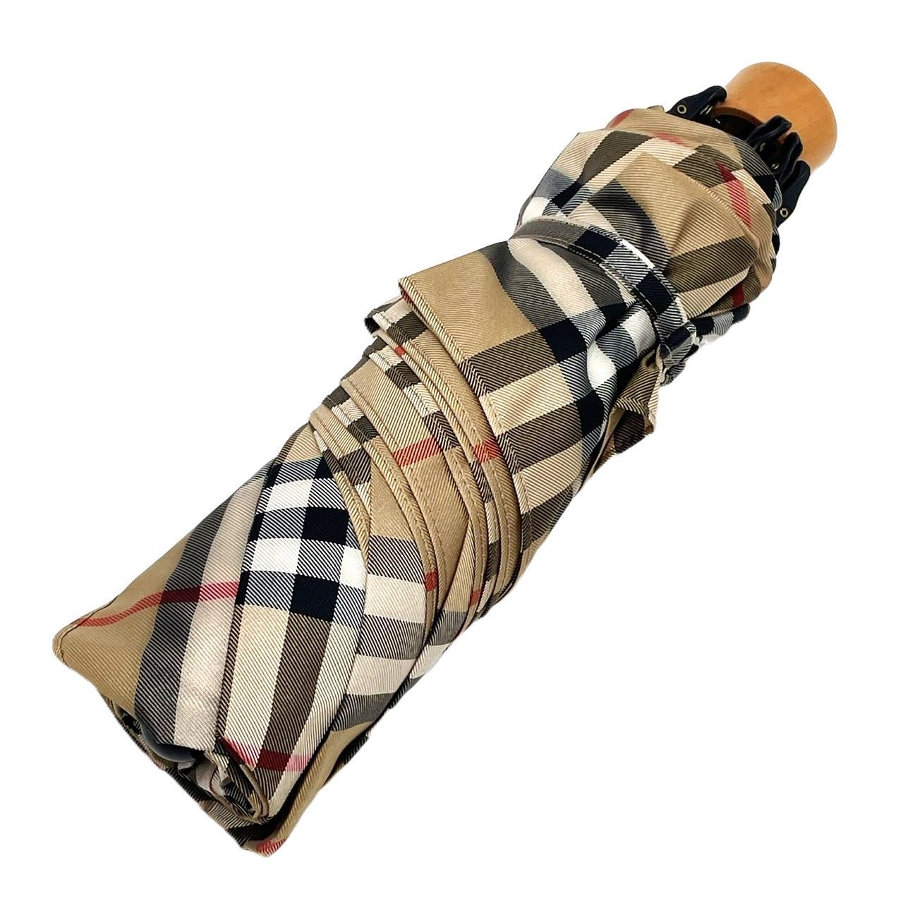 【極美品】BURBERRYS ノバチェック柄　折りたたみ傘　ベージュ BURBERRY バーバリー 折りたたみ傘 ノバチェック ベージュ 雨傘