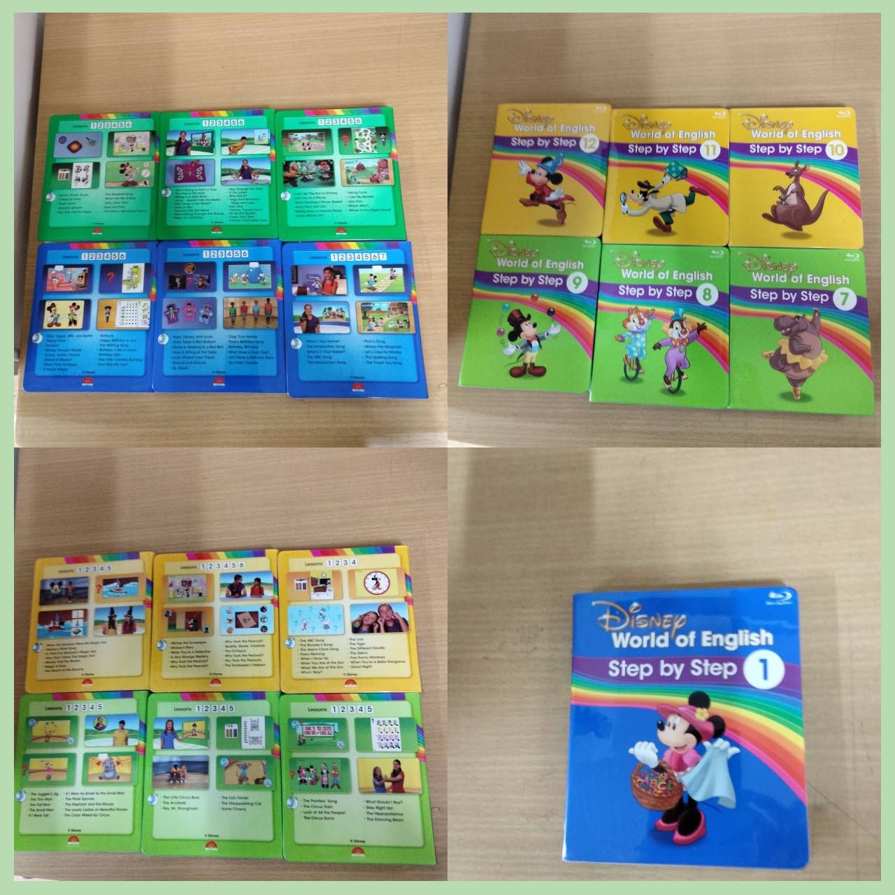 [N-4707] ディズニー 英語 教材 disney World of English step by step ブルーレイ1〜12巻 ガイド本つき N-4707] ディズニー 英語 教材 disney World of English step by