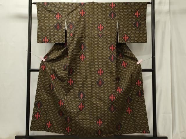 平和屋着物○上質な紬 吉祥文 正絹 逸品 CAAV4791vp