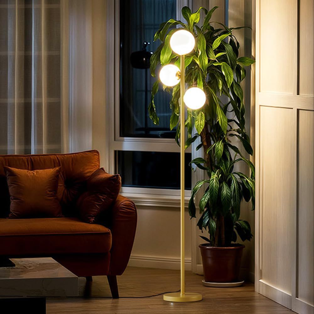 シンプルなブラックフロアランプ / おしゃれなLEDスタンドライト