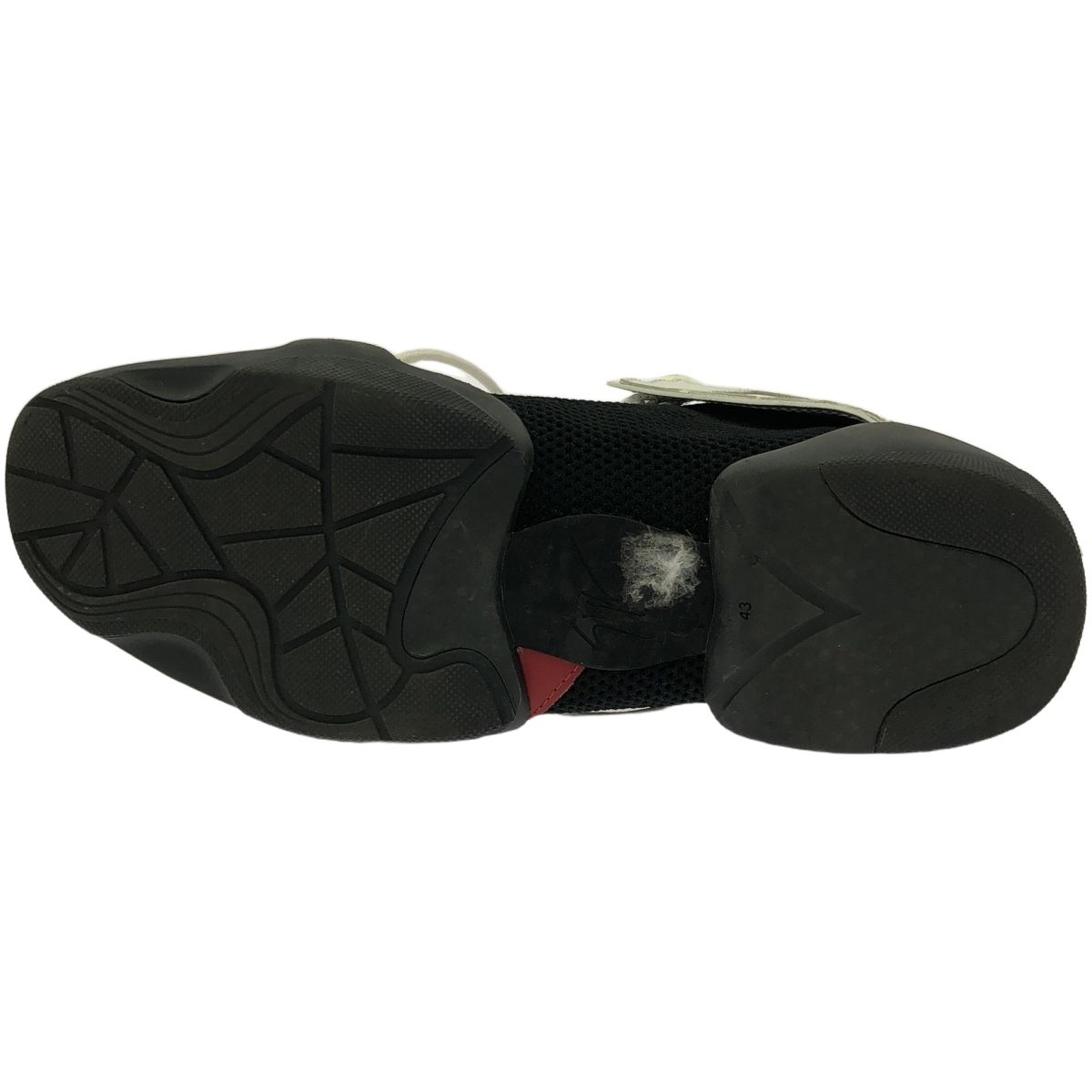 メッシュレザーコンビ スニーカー ブラック/ホワイト