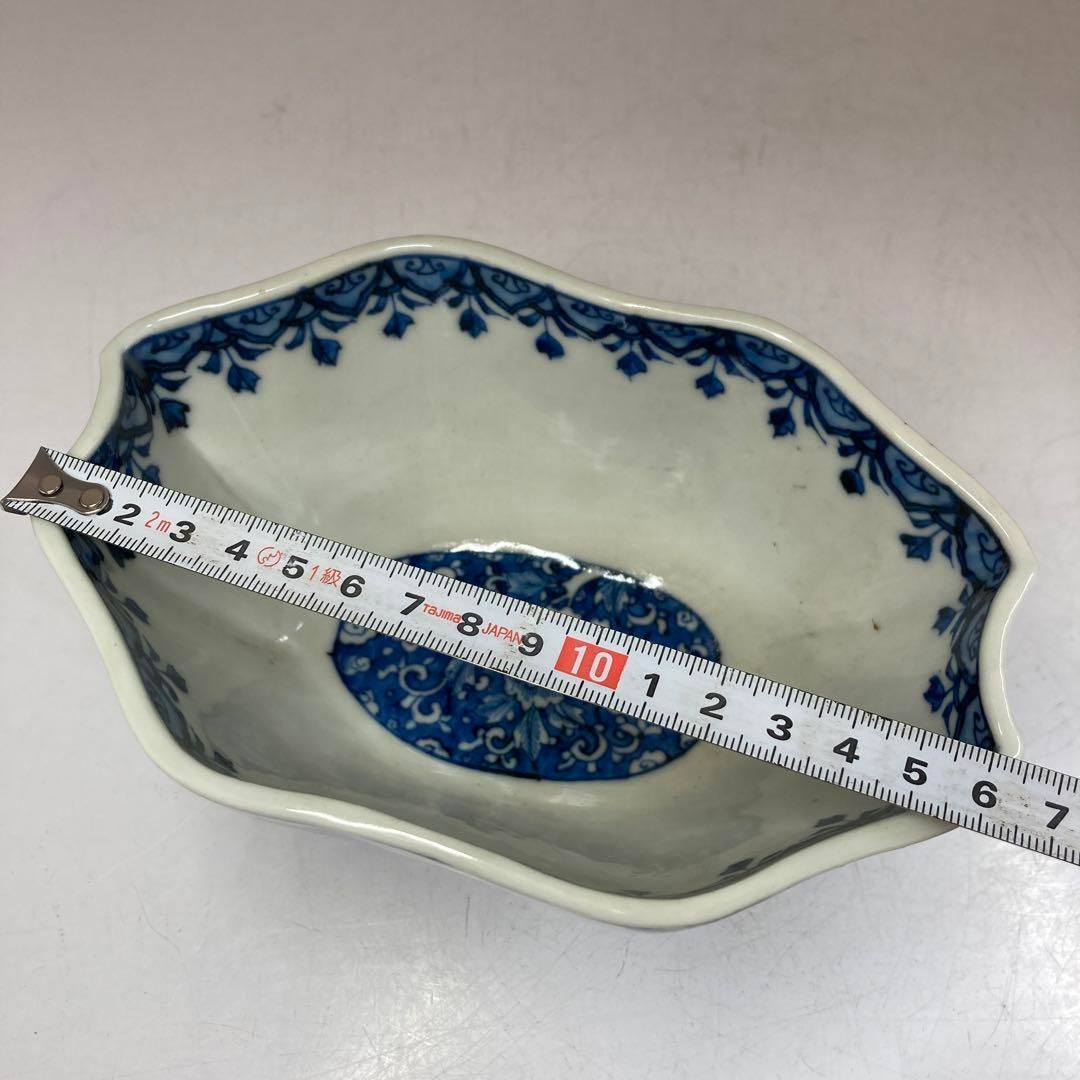 御庭焼　江戸後期　松竹梅図高台鉢　最大横幅16.6㎝　東Y5-0615①タカチ 御庭焼 江戸後期 松竹梅図高台鉢 最大横幅16.6㎝ 東Y5-0615①