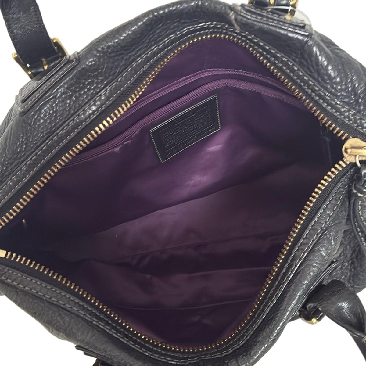 COACH(コーチ) ハンドバッグ ハンプトンズレザーサッチェル F12444 黒