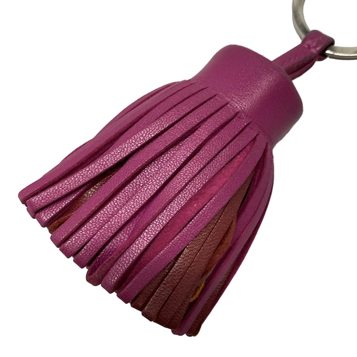 HERMES(エルメス) キーホルダー(チャーム) カルメン ピンク×ブラウン  