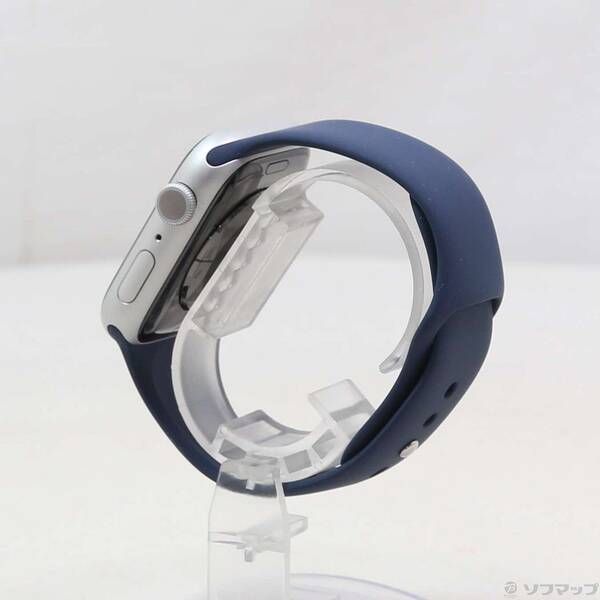 〔 品〕 Apple Watch Series 9 GPS 45mm シルバーアルミニウムケース ストームブルースポーツバンド 349