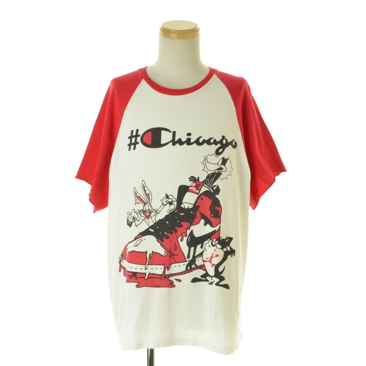 【ANVIL】90s AIR JORDAN CHICAGO バッグス・バニーパロディ ラグラン半袖Tシャツ