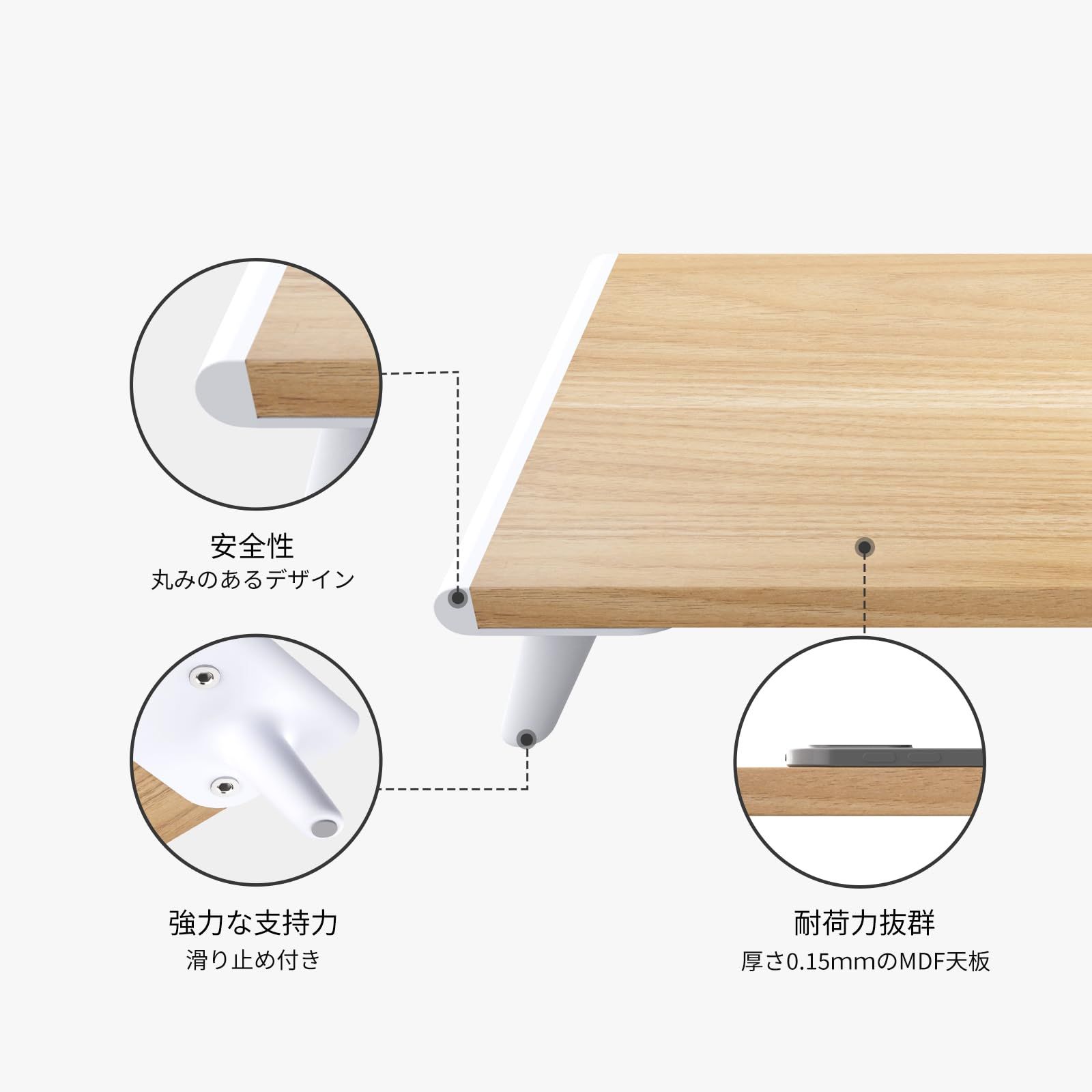 x 25cm 44 モニター2台用 デスク用 大型 デュアルモニタースタンド モニタースタンド モニタースタンド 木製 ノートパソコン モニター台 プリンター モニター台 3段棚 机上ラック 長さ 台 角度 ディスプレイ pc台 調整 卓上 パソコン棚 ホ