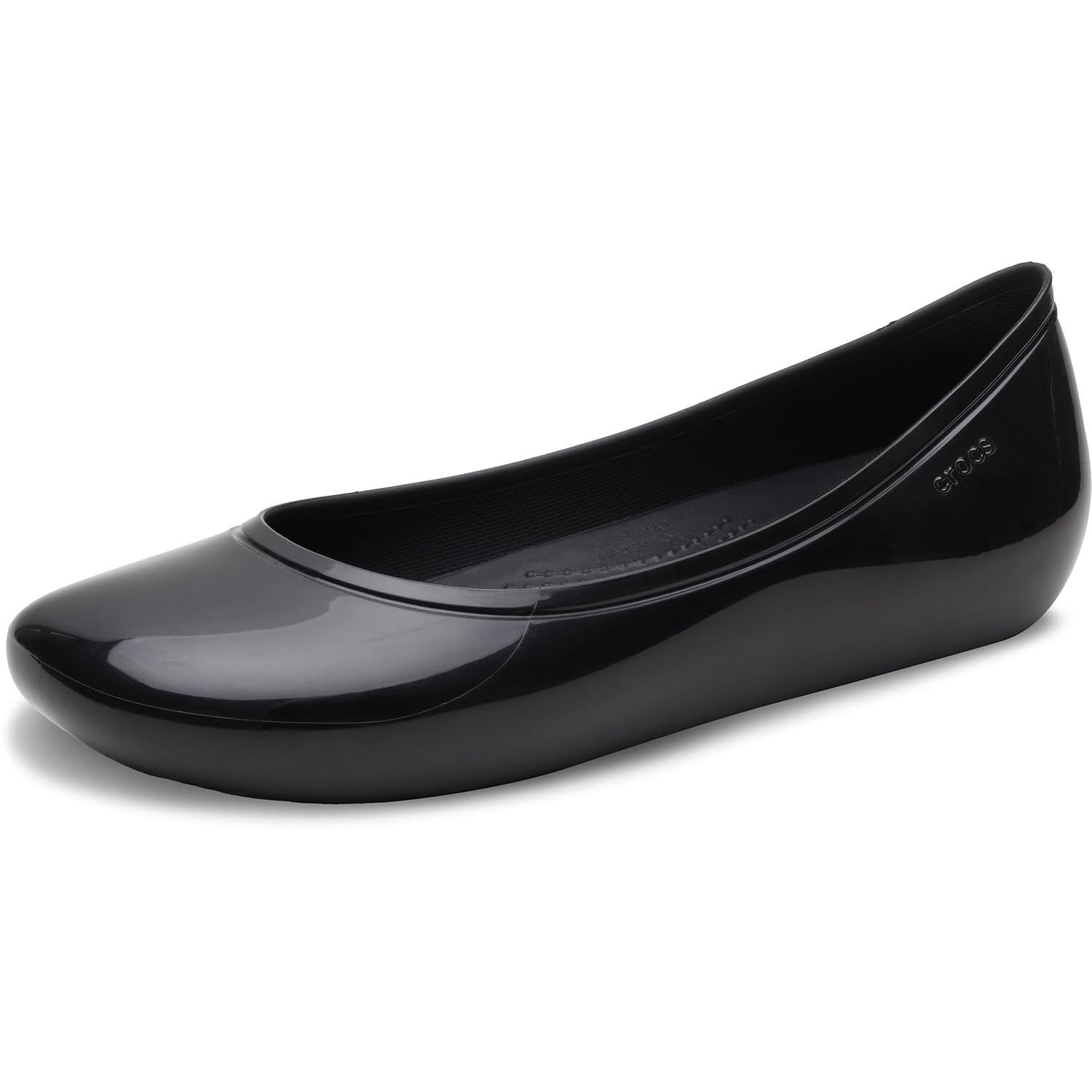 Crocs クロックス レディース ブルックリン フラット ブラック|ハイシャイン 10 ブラック|ハイシャイン 26.0 cm