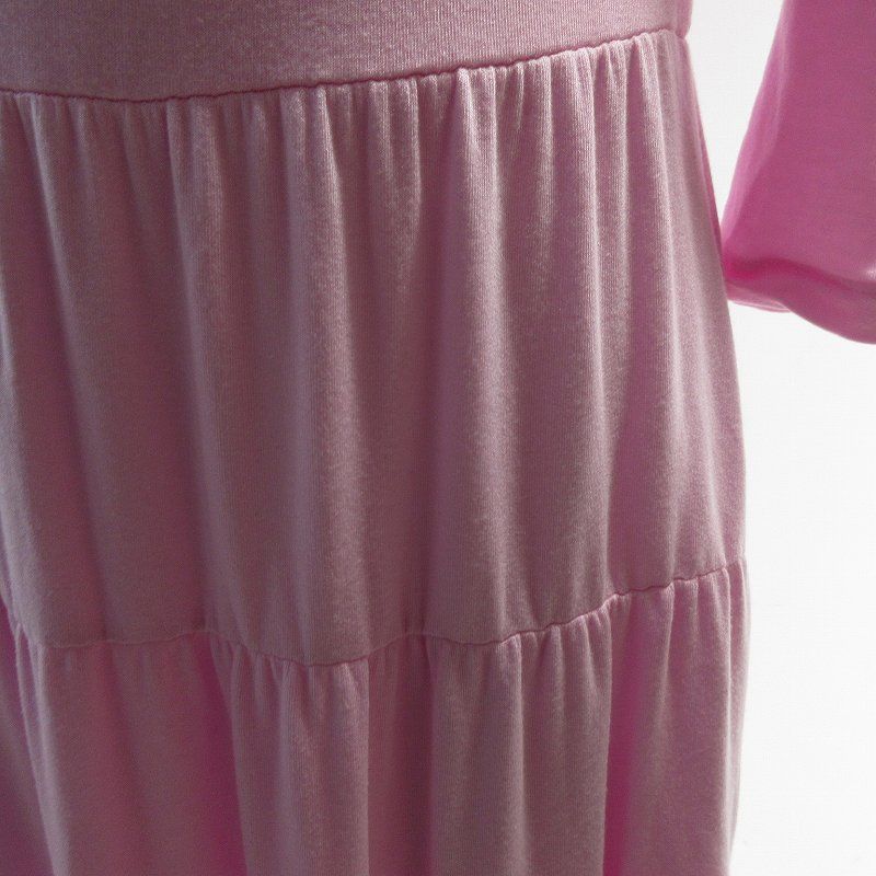 ボーダーズアットバルコニー ティアード ロングワンピース ストレッチ