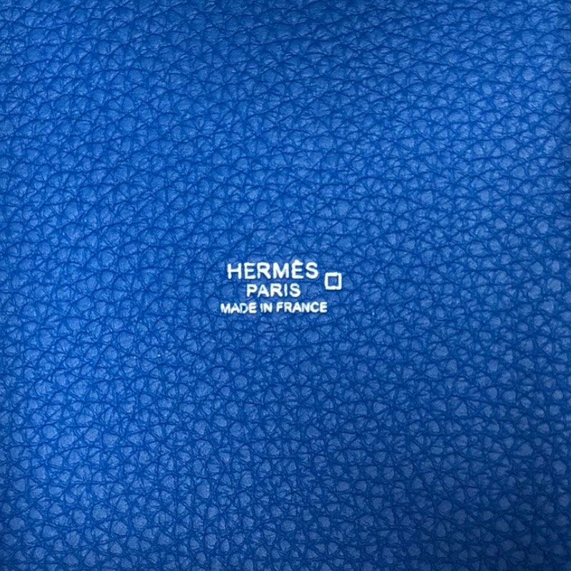 エルメス HERMES ピコタンロックタッチMM Y刻 ブルーザンジバル シルバー金具 トリヨン/アリゲーター レディース ハンドバッグ