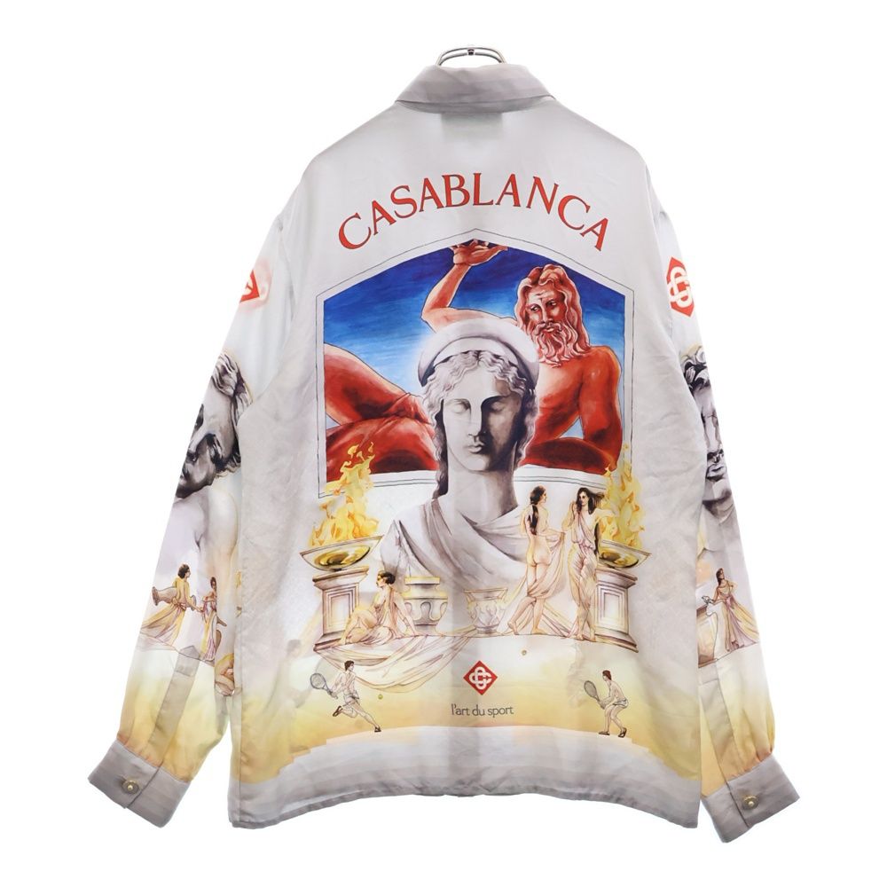CASABLANCA (カサブランカ) 総柄シルク 長袖シャツ グレー