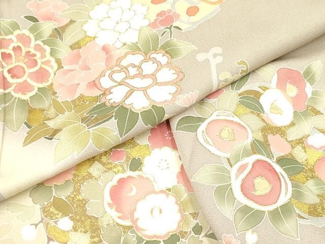 平和屋着物○訪問着 花丸文 暈し染め 金彩 正絹 逸品 DAAR0309yyy 平和