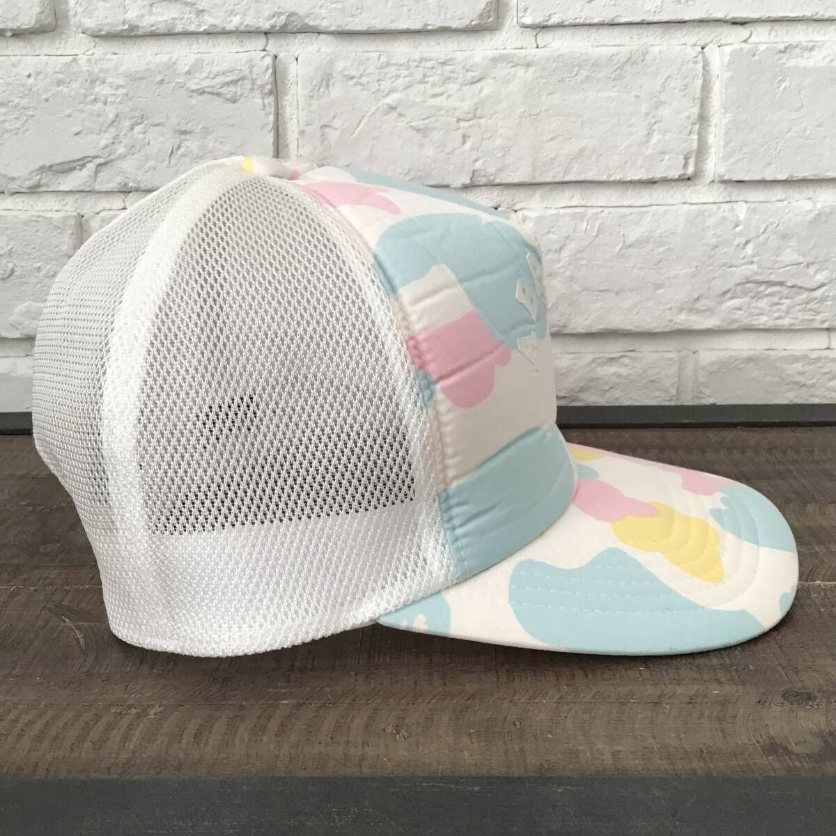 NYC カレッジロゴ cotton candy camo メッシュ キャップ a