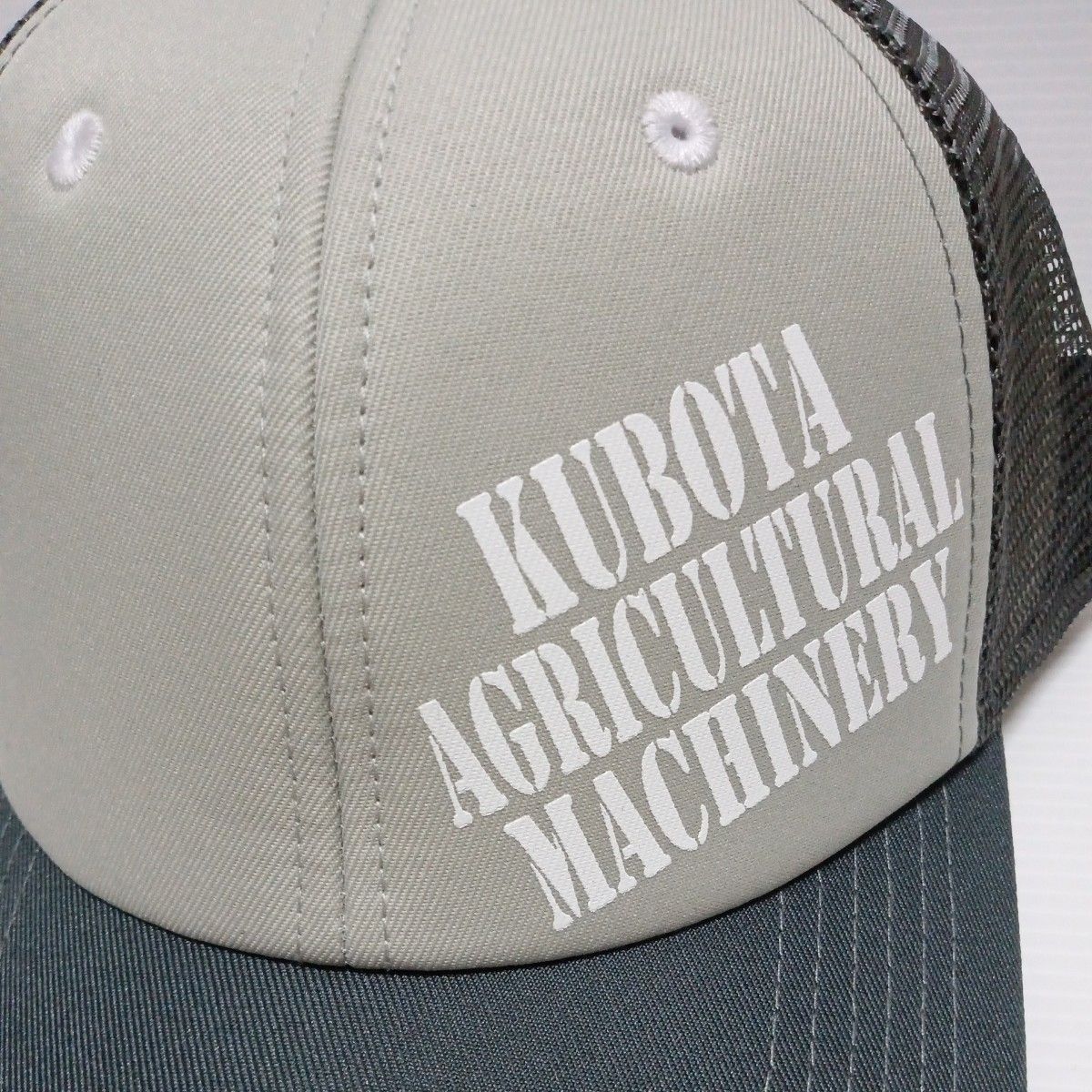 クボタ「Kubota メッシュ キャップ」プリント 帽子 グレー系