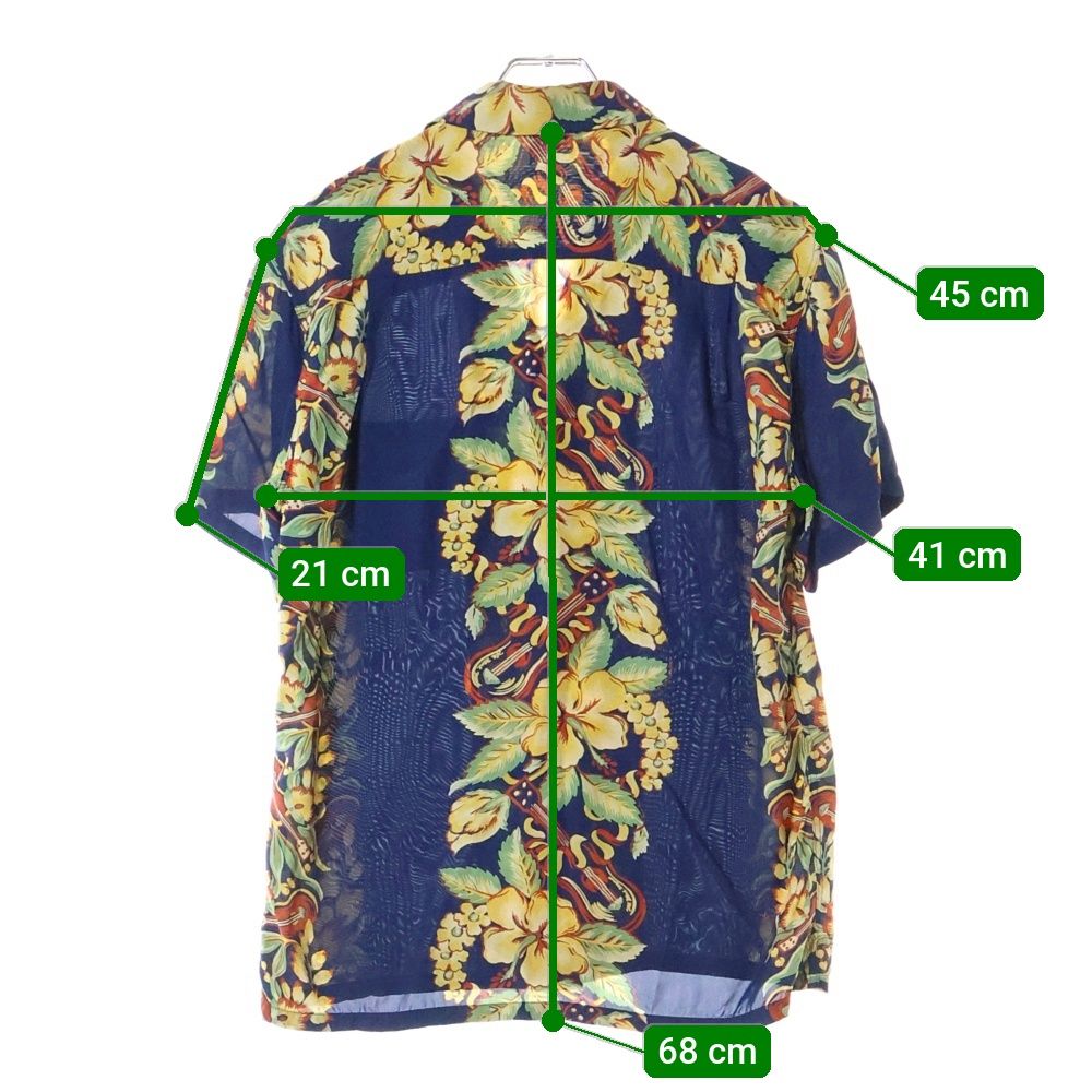 フラットヘッド レーヨン アロハシャツ　半袖　総柄 THE FLAT HEAD (フラットヘッド) 花柄 フロントポケット