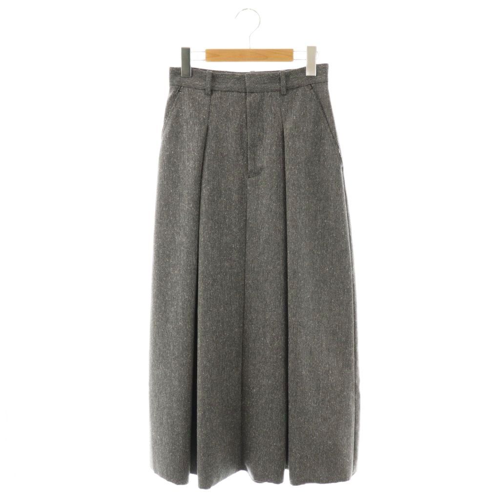 リアムプラージュ R IAM-PLAGE 24AW TWEEDボンディングスカート フ ロング 34 グレー |HK OS