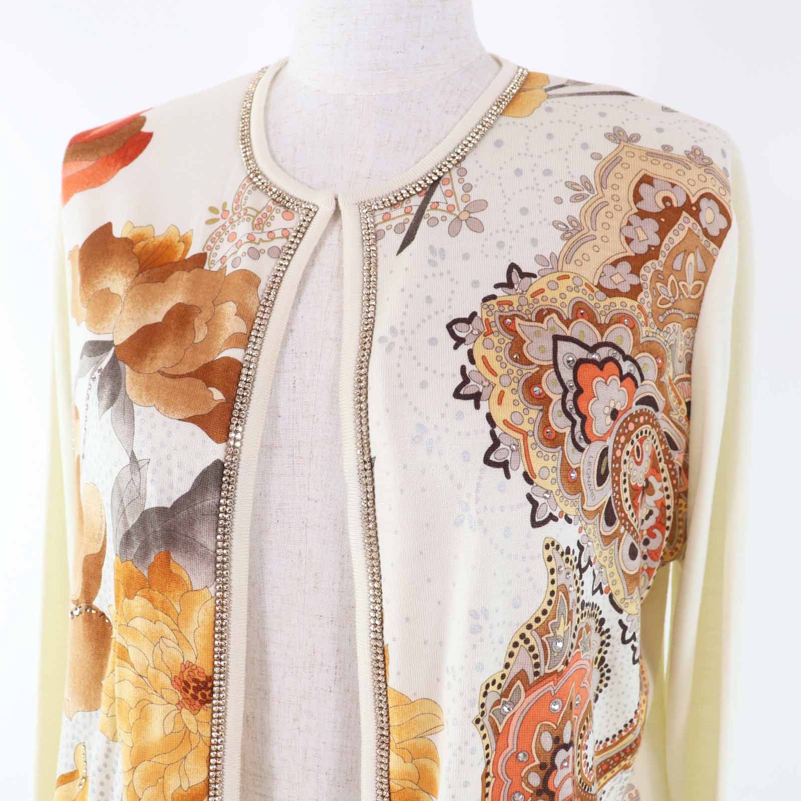 超美品　レオナール　黒　ラインストーン　羽織り　カーディガン　トップス 超美品 レオナール 黒 ラインストーン 羽織り カーディガン トップス