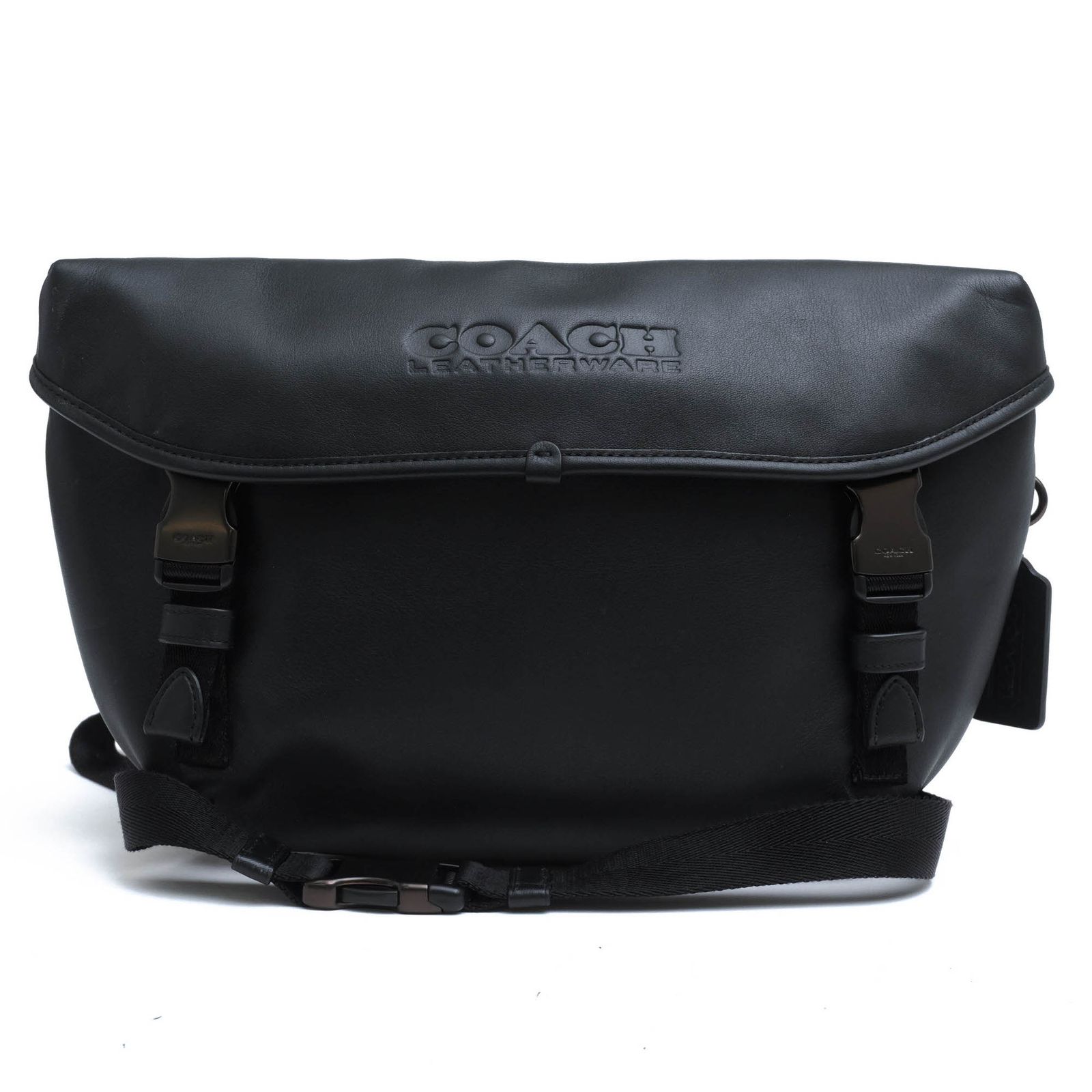 コーチ ボディバッグ 希少5446モデル レザー ウェストポーチ 黒色