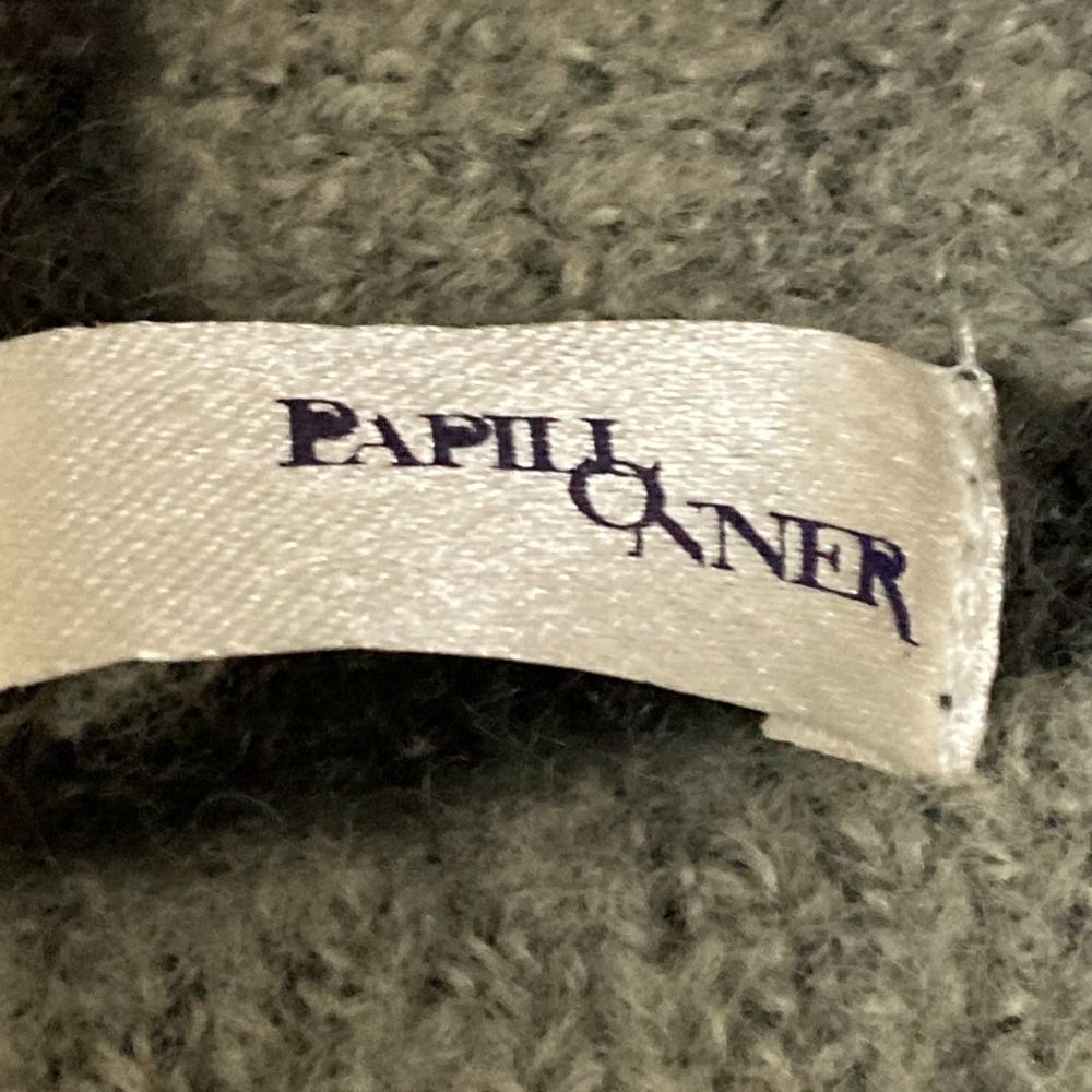 美品 PAPILLONNER パピヨネ リバーニットコート カーディガン ジャケット グレー レディース 古着 中古 美品 PAPILLONNER パピヨネ リバーニットコート カーディガン