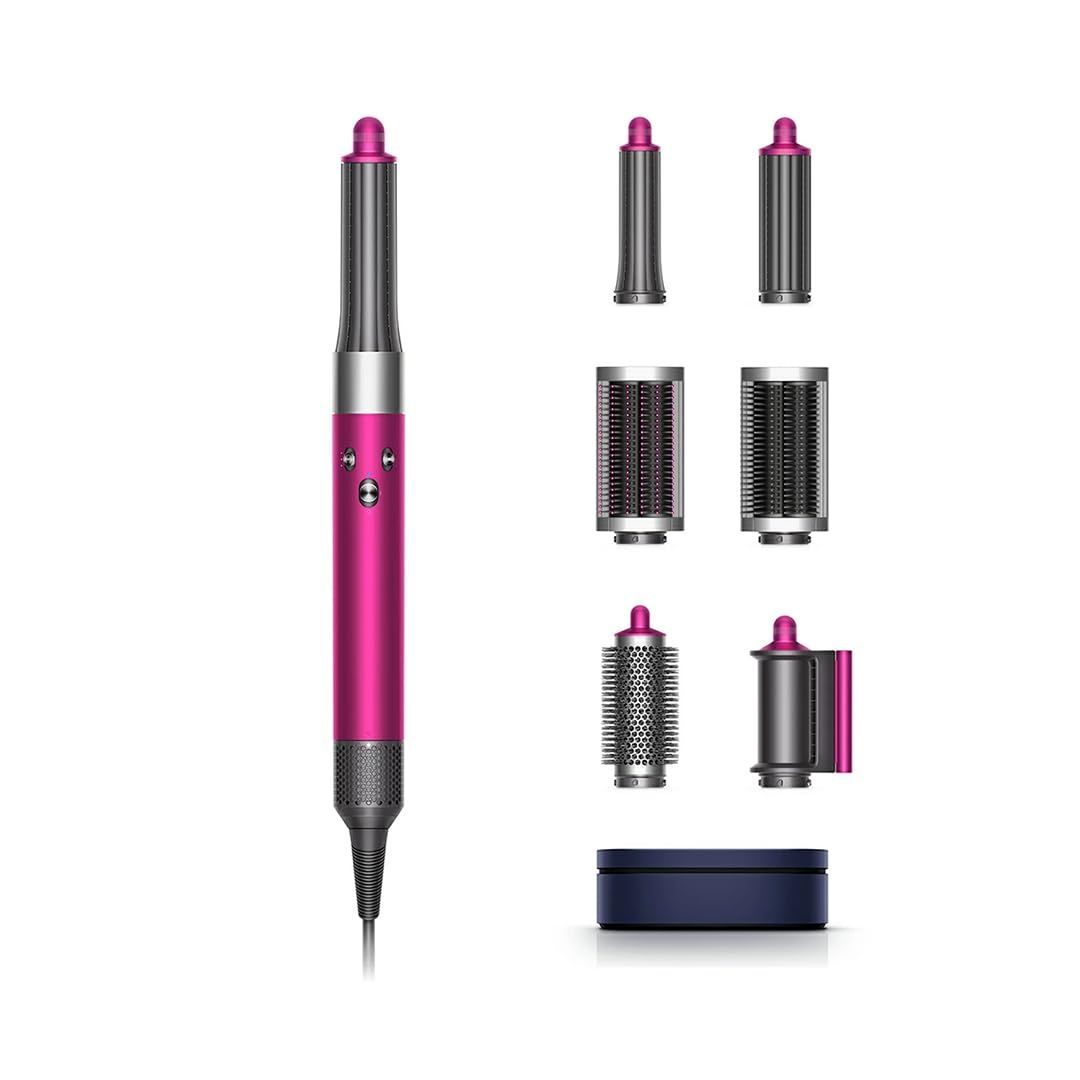 Dyson(ダイソン) Airwrap マルチスタイラー Complete コテ カールドライヤー 大風量 (フューシャ/ニッケル HS05 COMP FBN) 収納ボックス付き 【ショート・セミロング用】 [フューシャ/ニッケル] [ショー