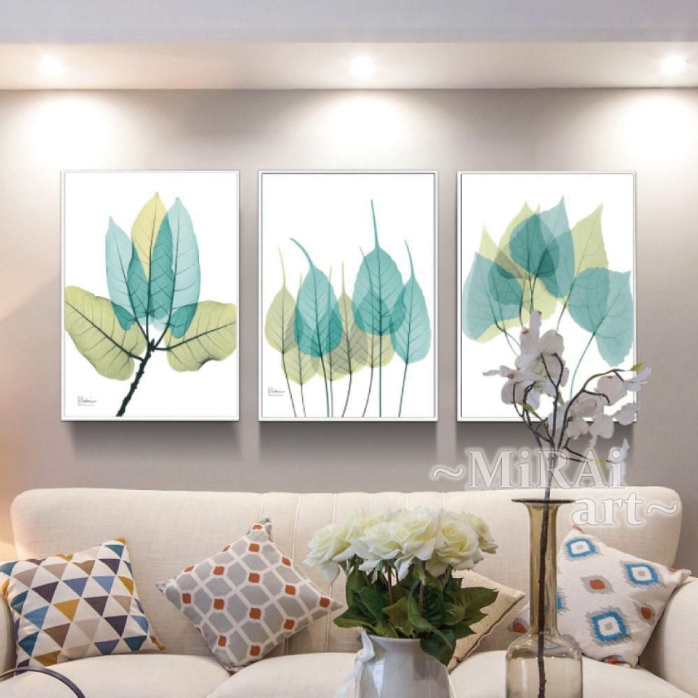 絵画 アートパネル インテリア おしゃれ 壁掛け 北欧 葉 花 緑