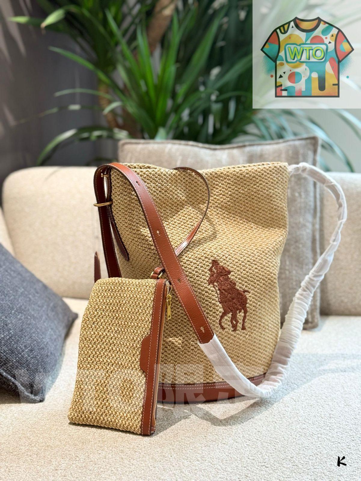 今日WTO】Ralph Lauren Raffia Woven Bucket Bag / ラルフ