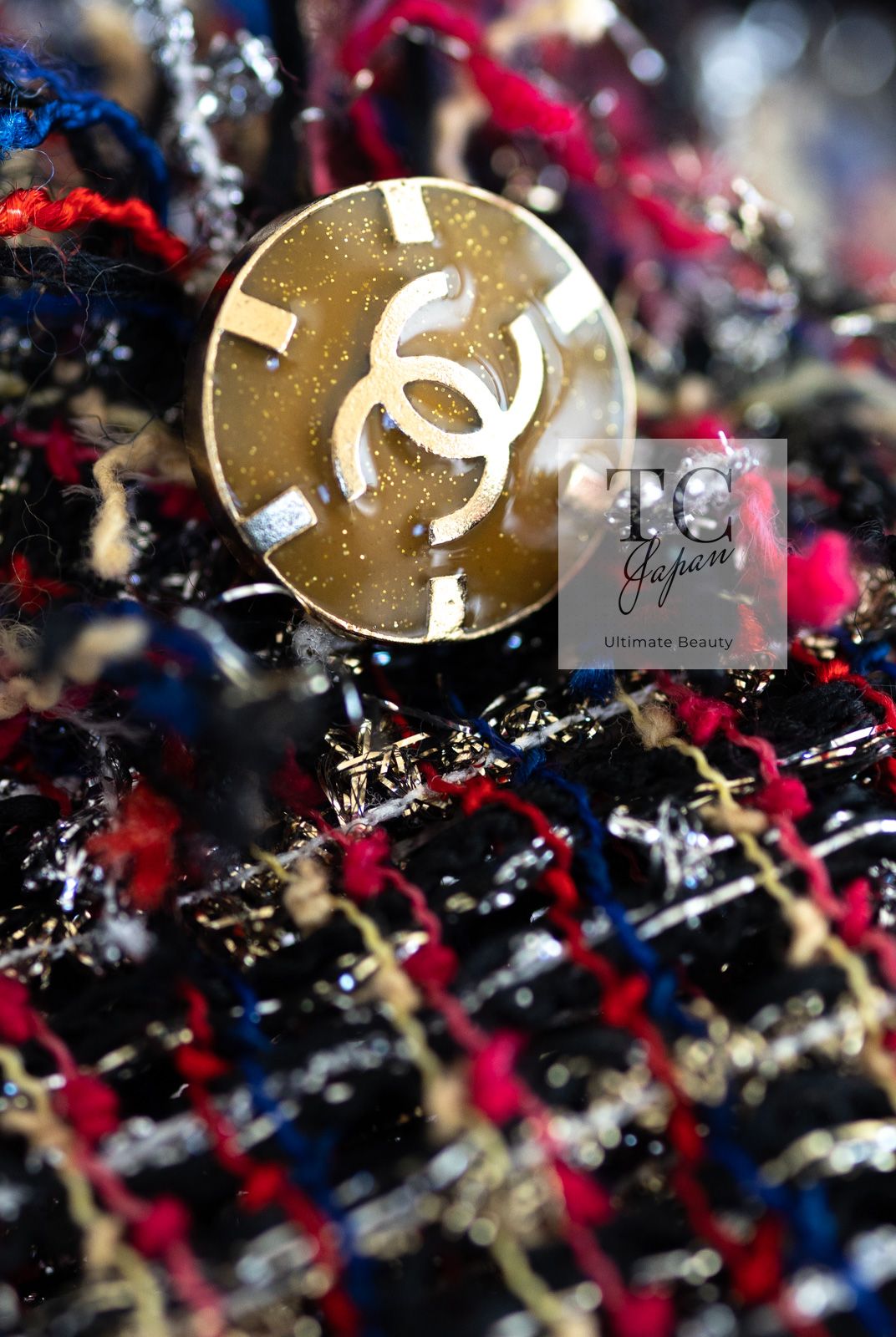 シャネル ジャケット CHANEL 56万 レッド ブラック 黒 赤
