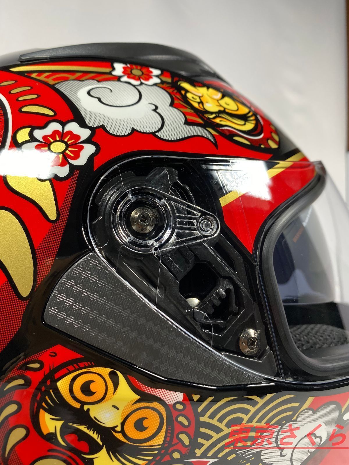 高品質おしゃれヘルメットフルフェイスヘルメットダブルレンズダブルシールドバイクヘルメットタンブラー柄 レッドバイクヘルメットDOT認証曇り止めレンズＭ~|ＸＸＬサイズ  - メルカリ